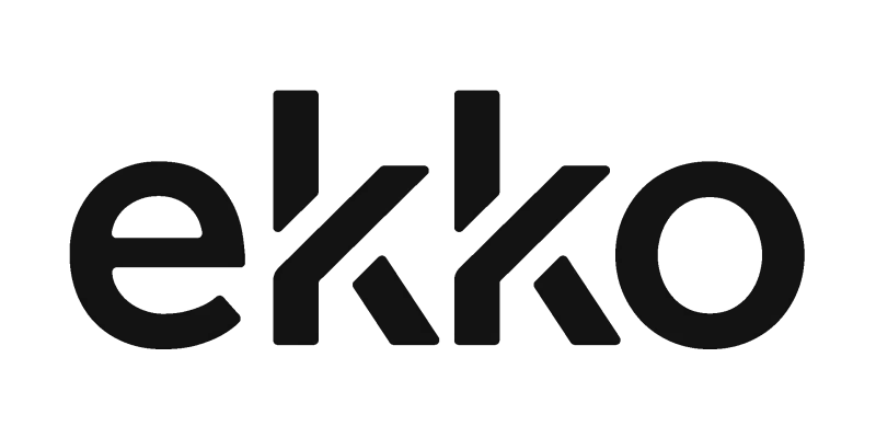 Das ekko-Logo mit reduzierter Pixel-Anzahl.